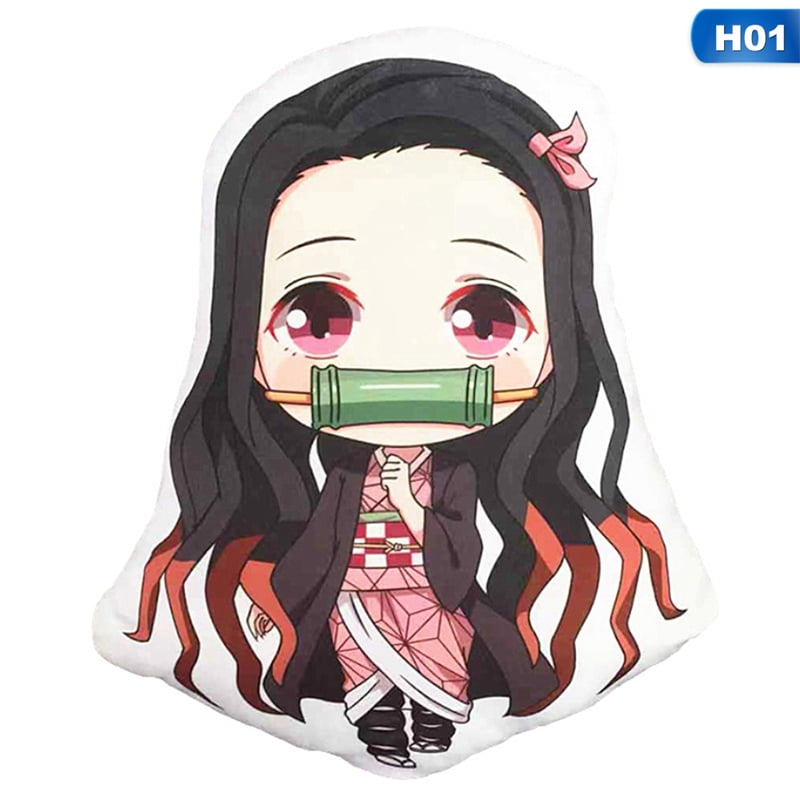 AkoaDa Anime Demon Slayer Kimetsu no Yaiba Plush Pillow Toy Pendant Cartoon Soft Stuffed Doll