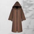 thumbnail image 2 of Renaissance Cloak with Hood Men Women, Medieval Vintage Cape Halloween Costume Cosplay Wizard Witch Cloak, 2 of 9