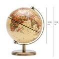 5.5 Inch Antique Globe On Wooden Base - Rotating World Globe For Desk, Educational Decoration