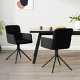 thumbnail image 1 of vidaXL Swivel Dining Chairs 2 pcs Black Velvet, 1 of 5