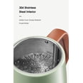 thumbnail image 4 of DmofwHi Tetera eléctrica de cuello de cisne (1,0 l), 100% acero inoxidable última intervensión de BPA, hervidor de té, verde, 4 of 5