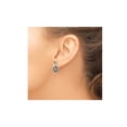 thumbnail image 3 of Gem & Harmony 1/4 Carat (Ctw) Black Diamond Circle Earrings in Sterling Silver for Women, 3 of 6