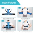 thumbnail image 6 of Aofit Posture Corrector Full Back Support Belt Unisex Compression, Blue, 6 of 6