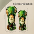 thumbnail image 2 of Golf Club Head Covers Jolly Leprechaun & Beer Scene Waterproof Leather Golf Head Covers for Men Women Driver Head Cover Fairway Headcover for Golf Lovers, 2 of 7