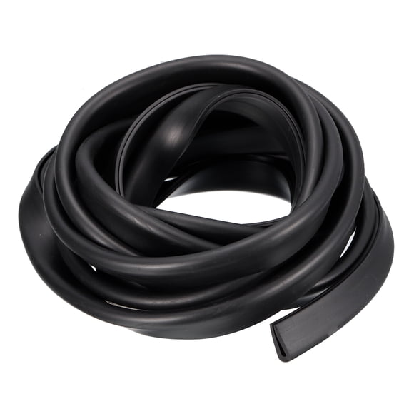 Uxcell 5/16"x 23/32"x 11.5ft Rubber U Channel Edge Trim Fits 2.5-3mm Edge, Black