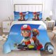 thumbnail image 3 of Juego de cama para niños de la Patrulla Canina, funda de edredón con diseño de perro canino de la Patrulla de Anime, funda nórdica de dibujos animados, ropa de cama para niño y niña, funda de almohada, 3 of 5