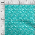 thumbnail image 1 of oneOone Cotton Poplin Turquoise Blue Fabric Fish Ocean Sewing Craft Projects Fabric Prints By Yard 42 Inch Wide, 1 of 4