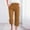 Coffee, variant on SwiftWear Women's Boho Style Straight Wide Leg Capri Pants - Lightweight Linen Blend Plus Size Cropped Pants with Drawstring & Pockets, Casual Lounge Capris, S-2XL