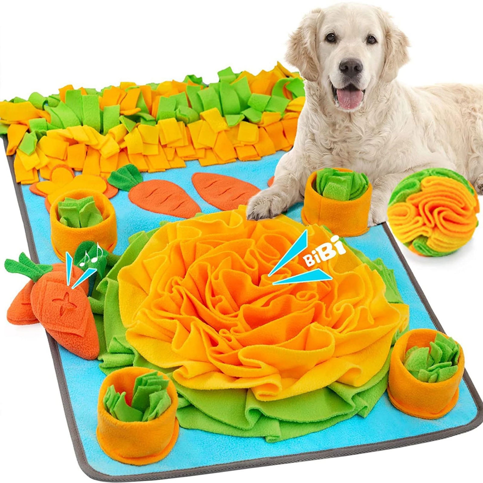 Pet Snuffle Feeding Mat Dog Interactive Puzzle Toy Slow Feeder Large Sniffing Pad Encouraging Foraging Skills for Pets