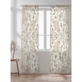 thumbnail image 2 of Sheer Curtains 84 Inches Long 2 Panels Set for Living Room, Beige Boho Semi Sheer Curtains for Windows, Middle Century Ethnic Vintage Abstract Voile Window Treatments Rod Pocket Curtain, 2 of 7