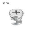 thumbnail image 3 of Uxcell 12mm Dia Silver Carbon Steel Cam Lock Nut Joint Connector Locking Nuts for Cabinets Bookshelves 24Pcs, 3 of 5