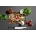 thumbnail image 3 of Cookies with Santa Claus Father Christmas Glass Cutting Board Large 12 in x 15 in, 3 of 5