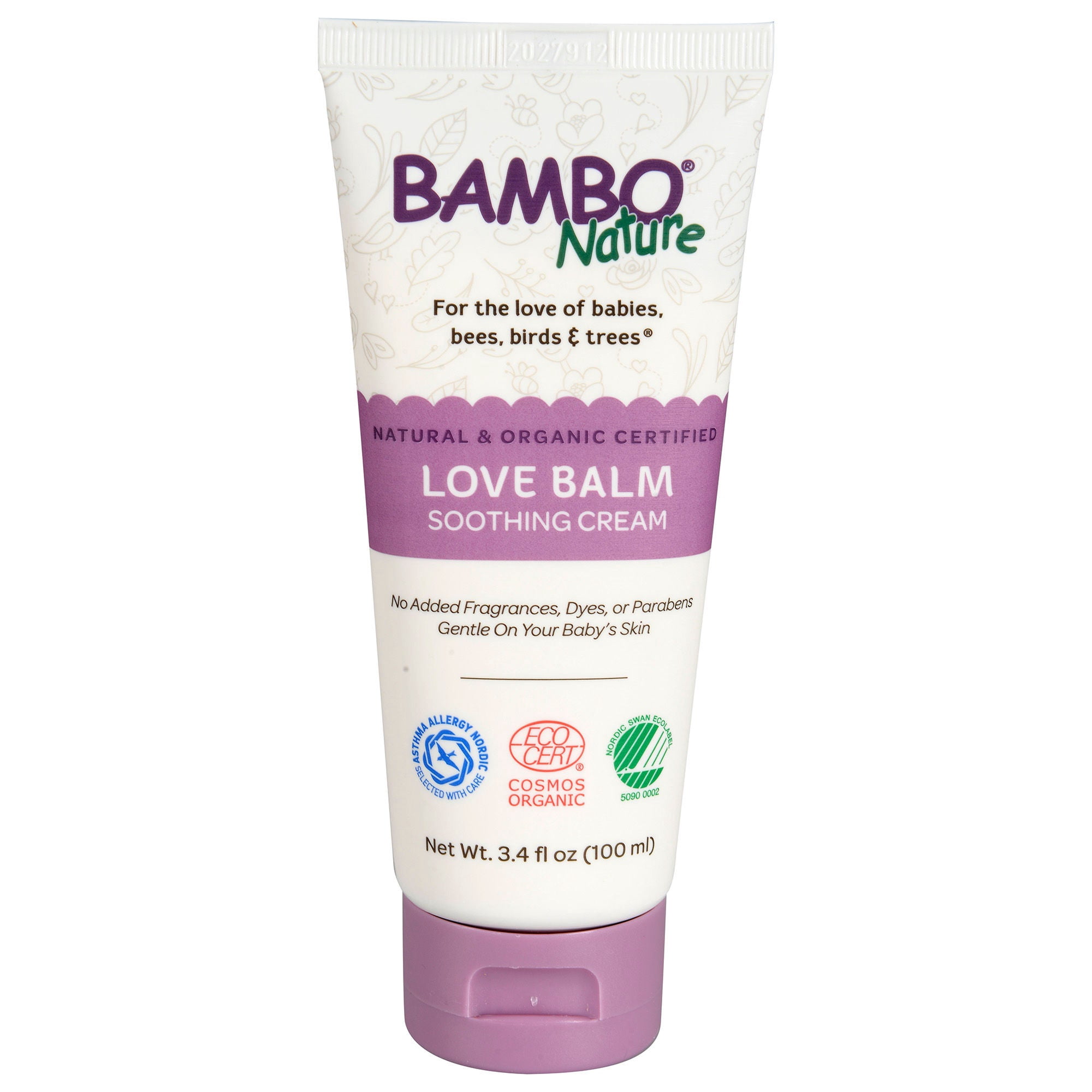 Bambo Nature Love Balm Soothing Cream, 3.4 fl oz Tube