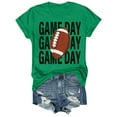 thumbnail image 1 of Charmgo Haut pour Femmes Tendance T-Shirts Jour de Match T-Shirt Imprimé 2D pour Femmes Manches Courtes Col Rond T-Shirt Mode Léger Doux Tenue Décontractée Vêtements pour Femmes Football Vert TTTG, 1 of 4