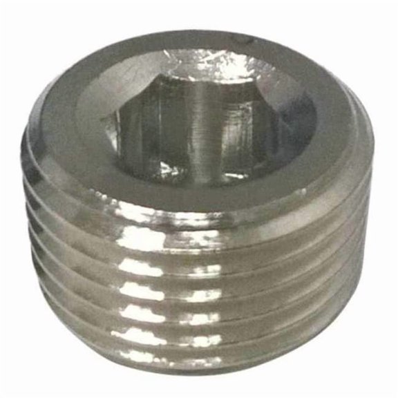 Chrome Plated Brass Countersink Plug, BSPT, 3/8" Pipe Size