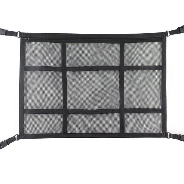 Red de almacenamiento Red de almacenamiento para techo de coche de 21 x 31 pulgadas con doble cremal CACAGOO Negro