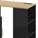 Uforic Extendable Kitchen Island Table with Power Outlets & Seating, Rolling Kitchen Island, Black - Walmart.com