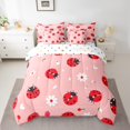 thumbnail image 2 of Castle Fairy Kawaii Ladybug Twin Bedding Sets,Kawaii Daisy Bedding Comforter Set, 2 of 8