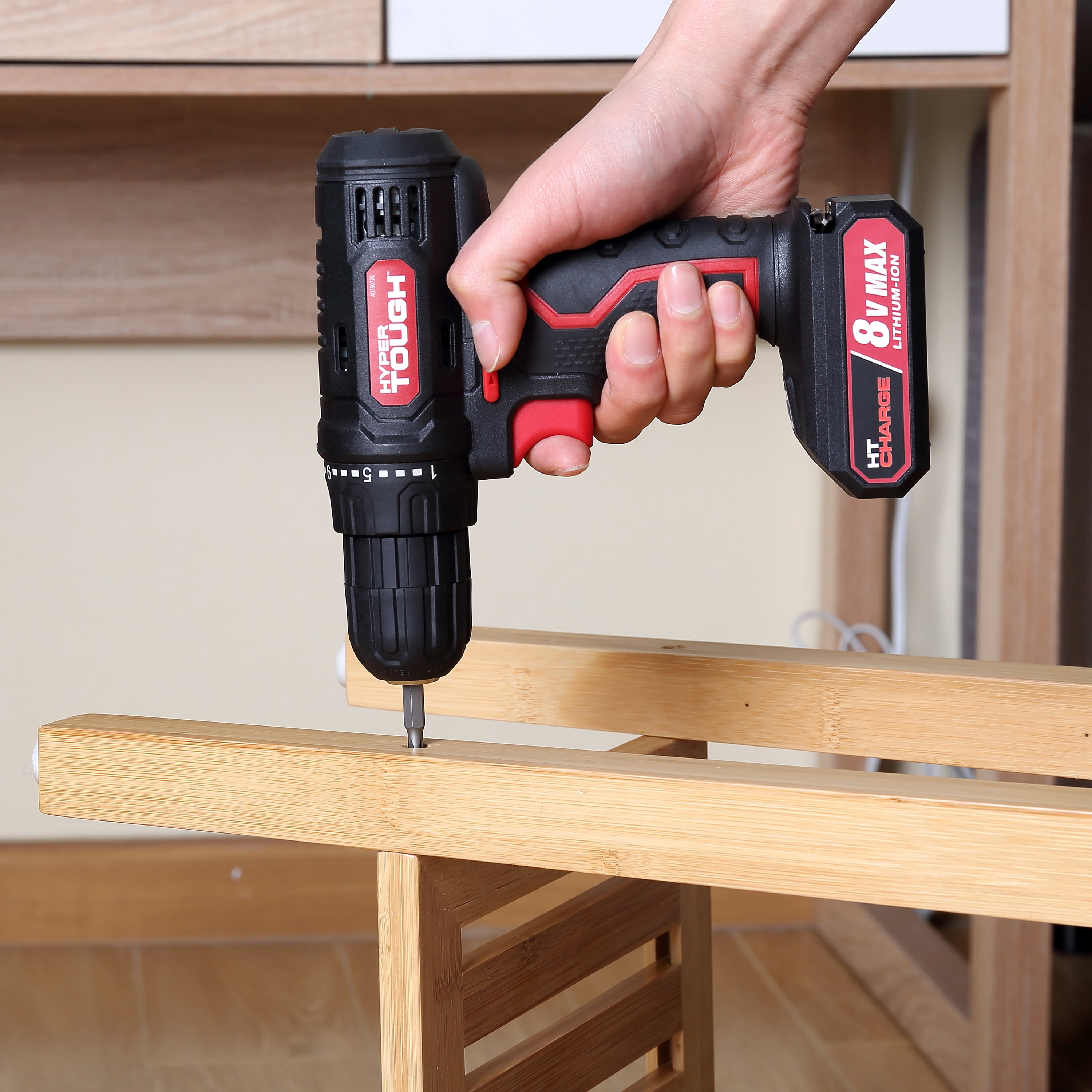 Hyper tough 8v max lithium drill charger best sale
