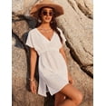 thumbnail image 5 of Oudiya Women Swimsuit Cover Up V Neck Bathing Suit Cover Ups Dress Bikini Beach Wear, S-3XL, 5 of 6