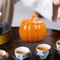 thumbnail image 2 of Pumpkin Cookie Jar: Sealed Ceramic Container, Autumn Candy Storage, Christmas Decoration Accessory, Thanksgiving Kitchen, Glaze Accelerated Air Canister,S, 2 of 9