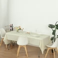 thumbnail image 4 of (6 Pack) Ivory Premium Rectangle Heavy-Duty Plastic Table Covers ( Reusable), 4 of 6