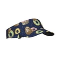 thumbnail image 2 of Daiia Sloth with Donuts Pattern Sport Sun Visor Hats Visor Cap Adjustable Empty Top Baseball Cap Cotton Ball Caps for Women and Men, 2 of 8