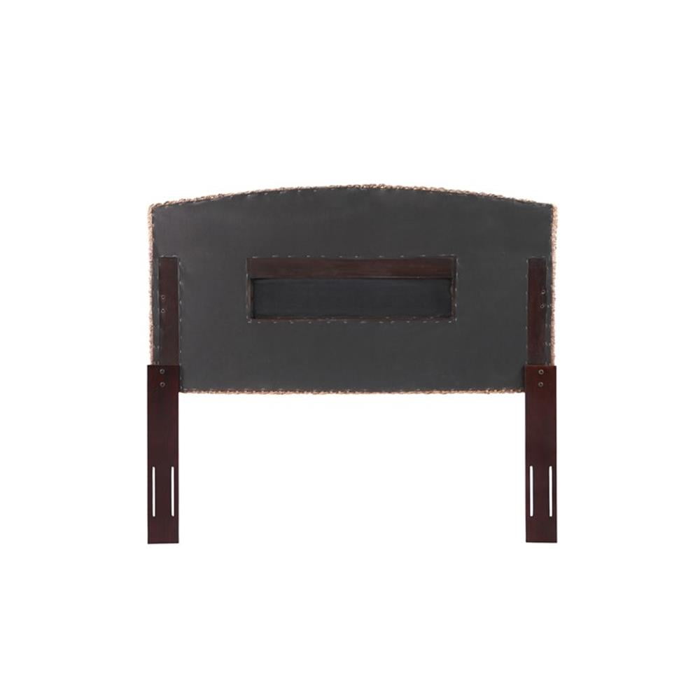 Belmont Home Estern 62.5" Banana Leaf Panel Queen Headboard in Honey/Dark Brown