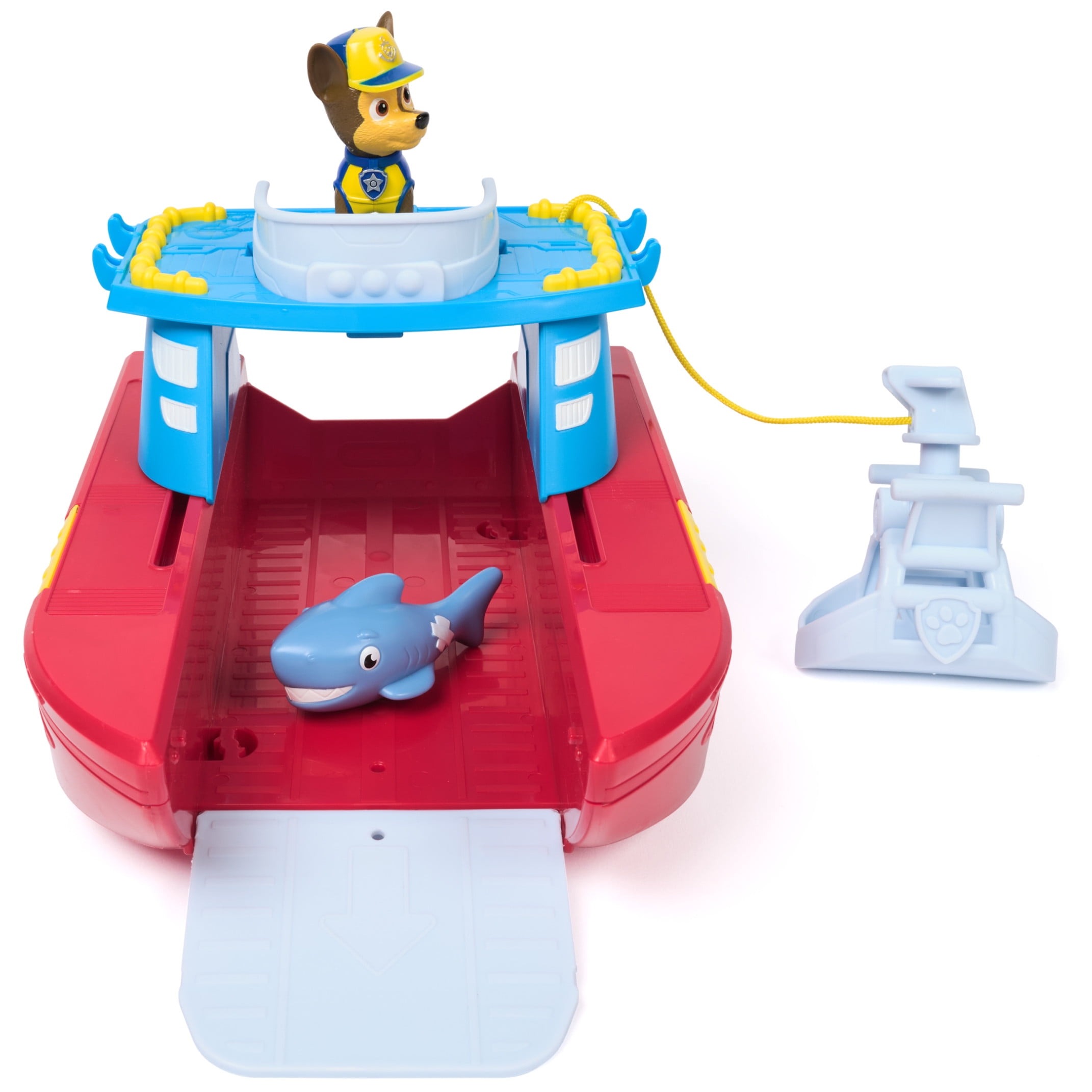 PAW Patrol Sea Patroller Boat Vehicle with Chase and Shark Figure, 2 Patrol Modes