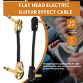 thumbnail image 5 of Guitar Patch Cable Effect Pedal Patch Cords 1/4-Inch Right Angle Low Profile Pancake Design for Effect Pedals 3 Pack Metal Black&Gold,3 x guitar patch cable, 5 of 9