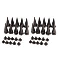thumbnail image 1 of 20 juegos de tachuelas de metal negro para bolsa, cono punk, puntos, remaches, artesanía en cuero, bricolaje Macarena Cono Stud Rivets, 1 of 8