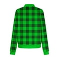 thumbnail image 5 of LWITHSZG Womens Bomber Jacket Christmas Fall Winter Fashion Waffle Plaid Jackets Long Sleeve Going Out Tops Full Zip up Coat with&nbsp;Pockets Size XL, 5 of 6