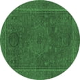 thumbnail image 1 of Ahgly Company Indoor Round Abstract Emerald Green Modern Area Rugs, 8' Round, 1 of 4