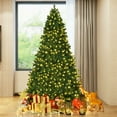 thumbnail image 1 of Gymax 8' Pre-Lit with 430 LED Lights Artificial Christmas Tree Stand Green, 1 of 9