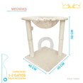 thumbnail image 3 of Rascador con Hamaca Torre Pequeña para Gato Postes Sisal, 3 of 7