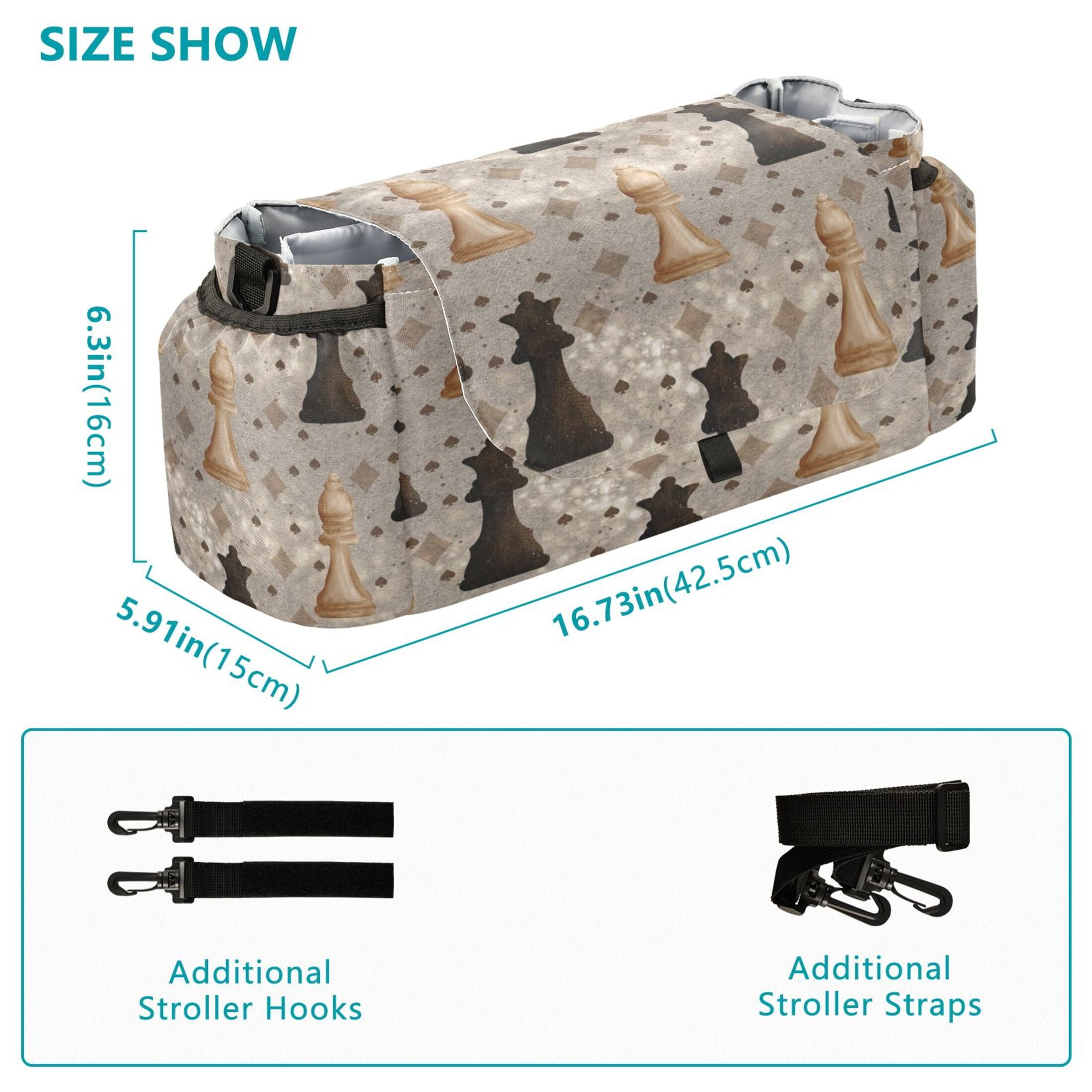 DIXRUYEE Stroller Organizer Timeless Chessboard Elegance Printed