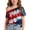 Multicolor#fourth of july shirts for girls, variant on FAVIPT Patriotic Shirts for Teen Girls Summer 250 Years American Flag Shirt One Shoulder Tops Independence Day Tshirts Multicolor,13 Years