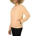 thumbnail image 2 of Fila Women's French Terry Long Sleeve Crewneck Sweatshirt Peach Quartz (Peach Quartz,XS), 2 of 2