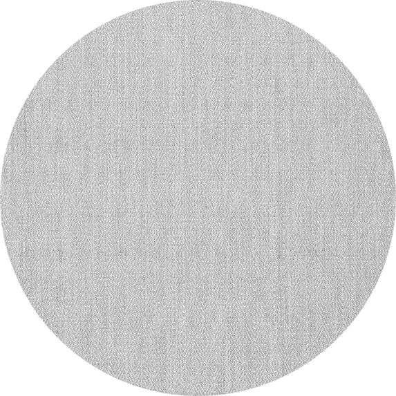 Ahgly Company Indoor Round Abstract Gray Contemporary Area Rugs, 6' Round