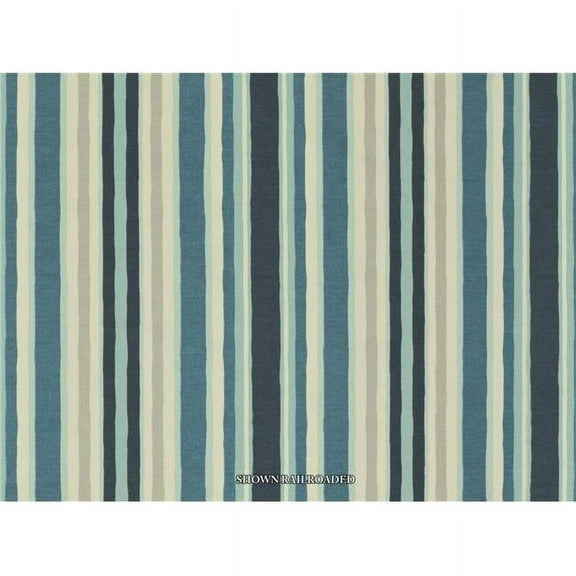 Covington UNIQUE S-593 Printed Unique Stripe 593 Fabric, Colby Blue