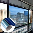 thumbnail image 4 of Porfeet One Way Window Film Shade Sun Non-Adhesive Explosion-proof Non-fading Insulation Film for Home(Grey Silver 60*100cm), 4 of 10