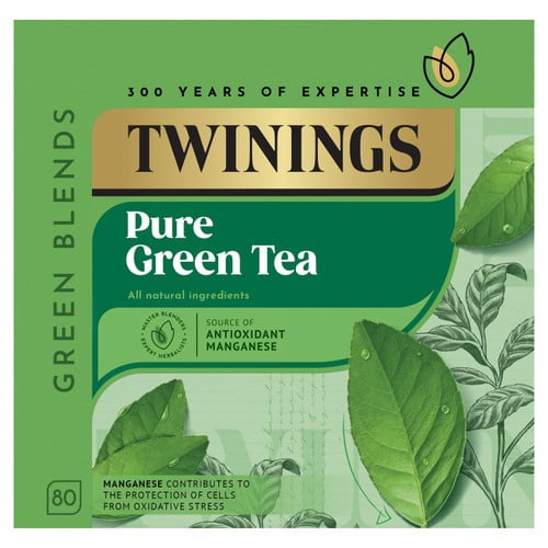 Twinings Green Tea 80's, British Import (Pack of 2)