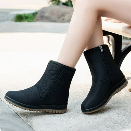 

Snow Boots Women Winter Warm Antiskid Thickened Cotton Boots Cotton Shoes Fattened Fashionable Cotton Boots