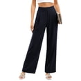 thumbnail image 5 of Tawop Ladies Pants Work Slacks for Women Women's Slacks Pants for Women Trendy Pockets Business Casual Pants Strechy Straight Female Office Elastic Waist Dress Pants Pull on Trousers, 5 of 6