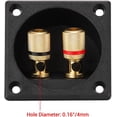 thumbnail image 4 of NSKBBM-2Pcs 2.2 Inch Square 2-Way Speaker Box Terminal Speaker Terminal Cup with Banana Plugs Binding Post Subwoofer Box Speaker Terminal, 4 of 4