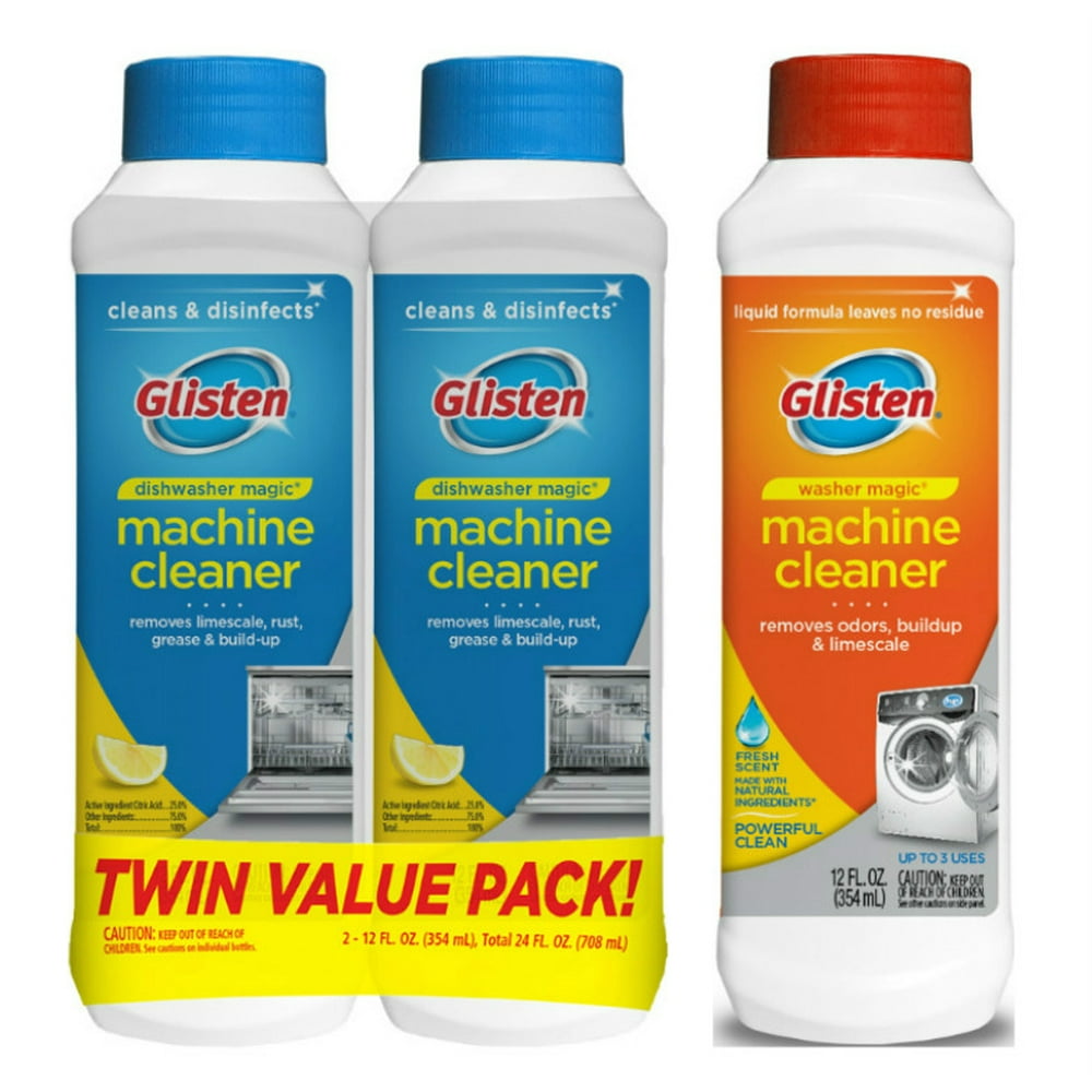 Glisten Dishwasher Magic Machine Cleaner and Disinfectant 2Pack and