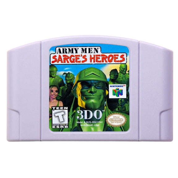Video Games Compatible for the n64 console, replacement cartridge for Army Men - Sarge's Heroes NTSC