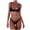 Black, variant on Women's Two Piece Bikini Set Solid Color Adjustable Straps Hook Eye Closure Cheeky High Cut Bathing Suit(Black,L)