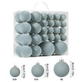 thumbnail image 2 of Christmas Decorations Indoor, 46PCS/8CM Velvet Christmas Balls Flocked Christmas Tree Ornaments Balls Plastic Xmas Hanging Ornaments Christmas Tree DecorationChristmas Ornaments Balls Blue, 2 of 8