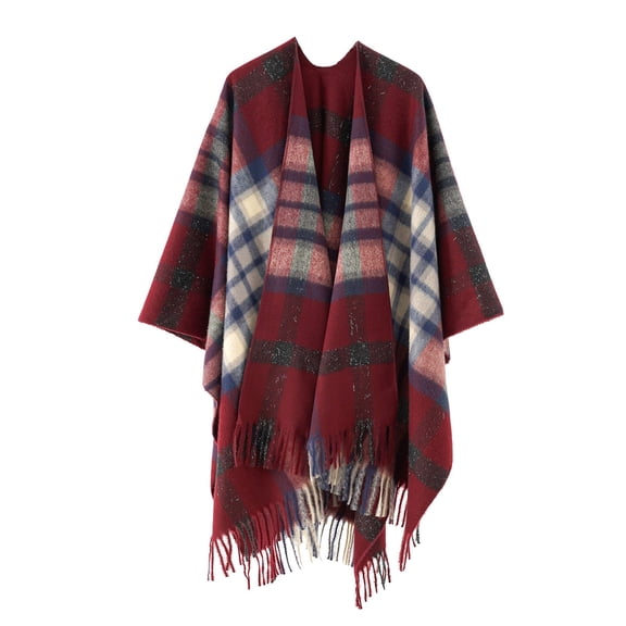 Collar for Women Solid Color Shawl Warm Collar Tassel Solid Color Knitted Cape Shawl And Wraps Capes for Women